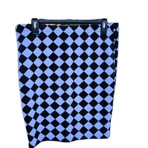 Shein Black and White Plaid Skirt - Size